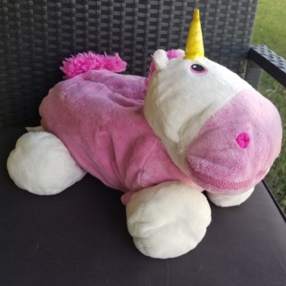 Stuffies PRANCINE The Unicorn Stuffed Animal ( 20"x16") 7 Secret Pockets Plush - Picture 1 of 10